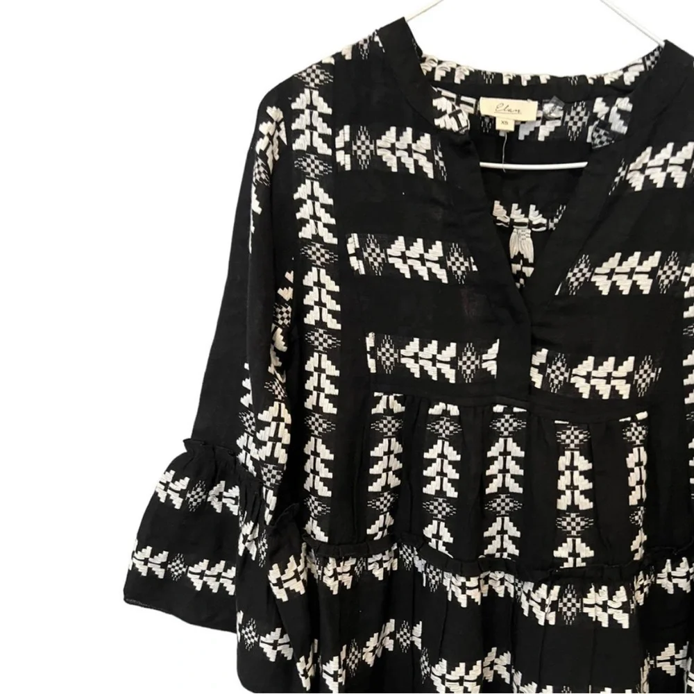 Elan Grecian Cover-up Dress | Black | XS